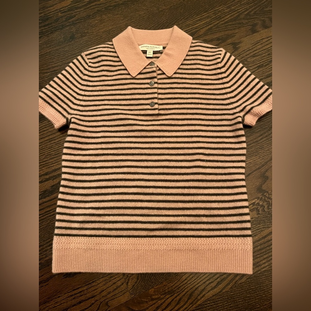 J. Crew Short Sleeve Cashmere Sweater Light